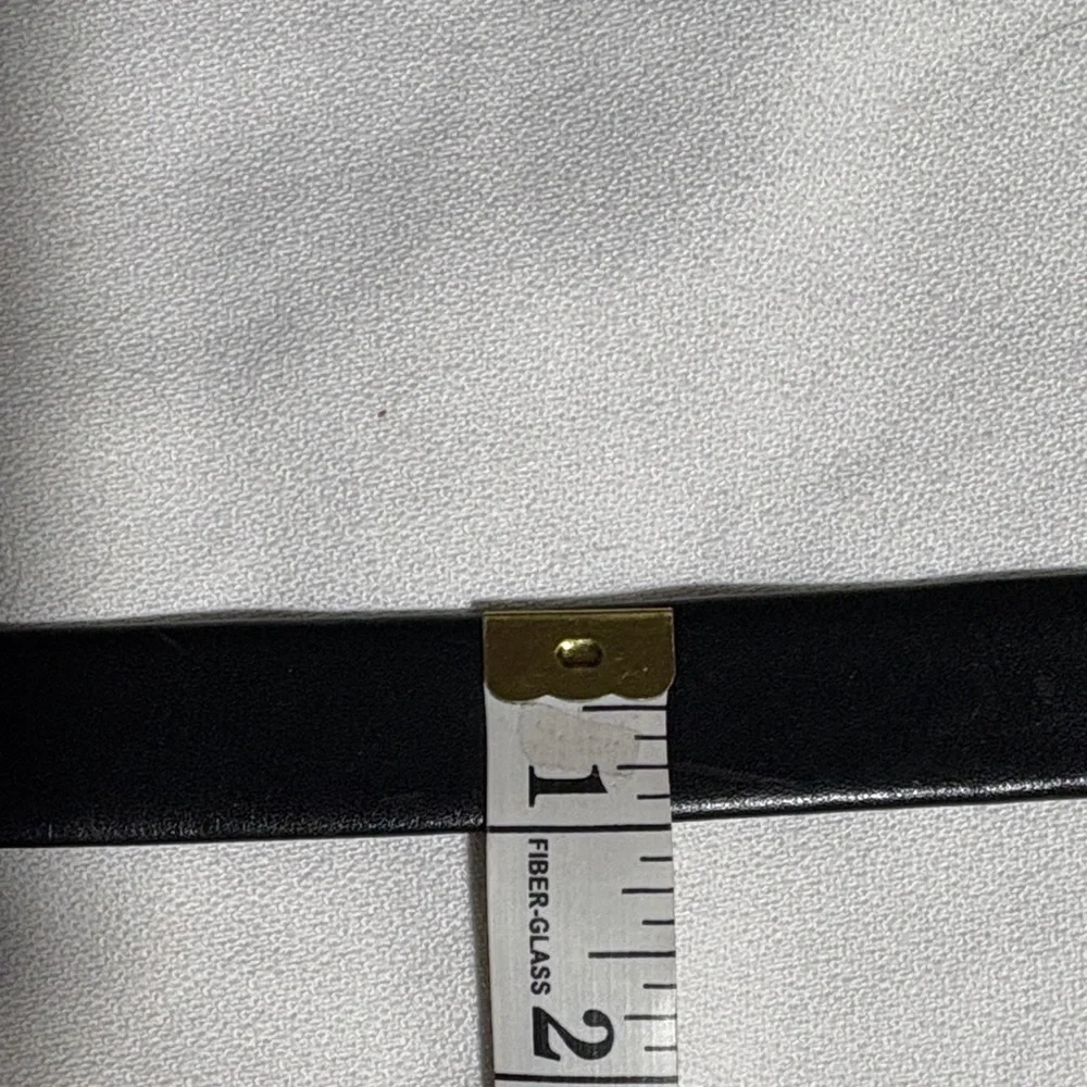 Black Glove Leather Womens Miller Equestrian Belt - Size 38